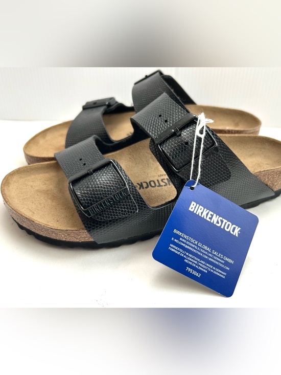 Birkenstock Shoes - Birkenstock Sandals Black Faux Leather Arizona two strap adjustable sandals
EU40